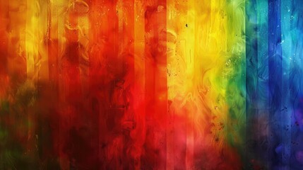 A vibrant abstract background with swirling colors in a rainbow gradient.