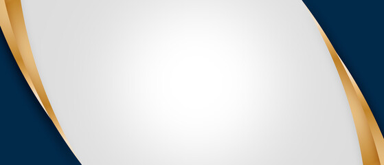 Abstract polygonal pattern luxury golden line with dark navy blue template background