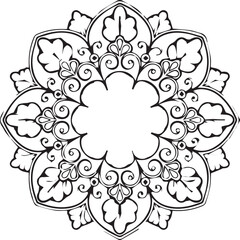Beautiful flower art and mandala vector design