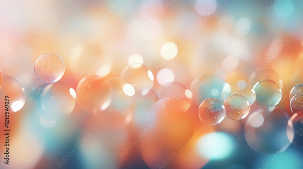 Poster abstract blurred background with colorful bokeh effects featuring soft light and vibrant tones in a 