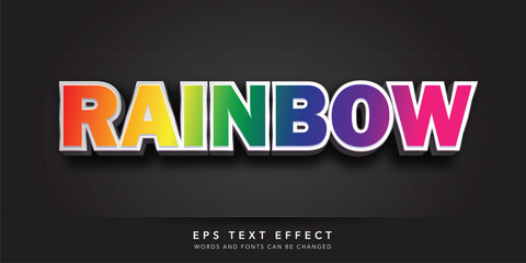 rainbow 3d editable text effect