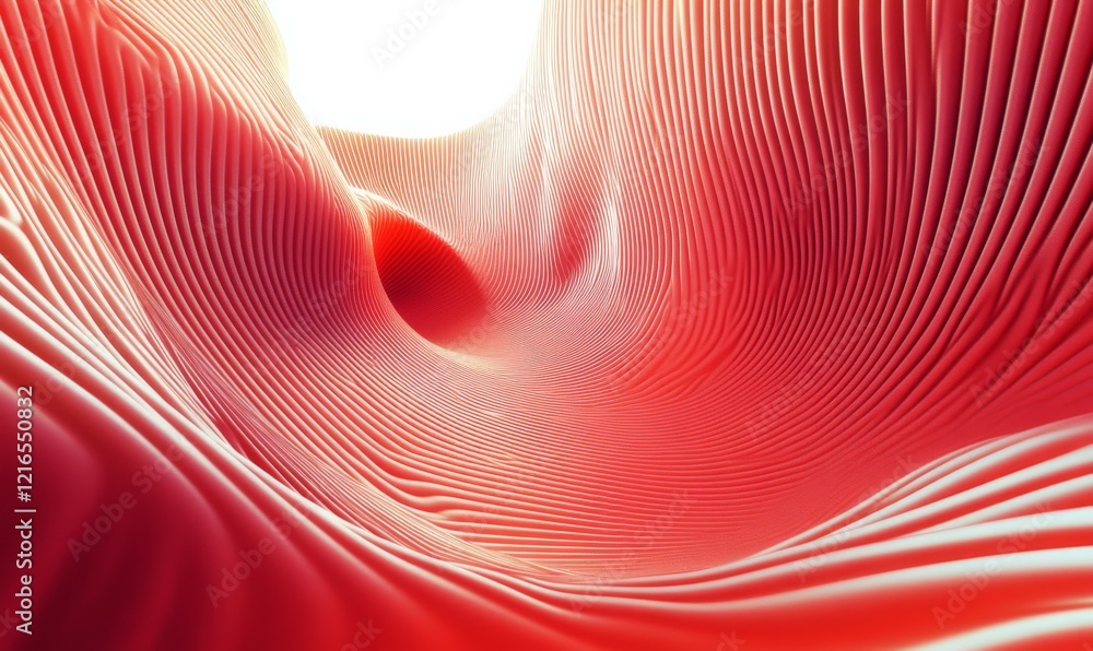 Poster forced perspective red abstract background on canvas texture