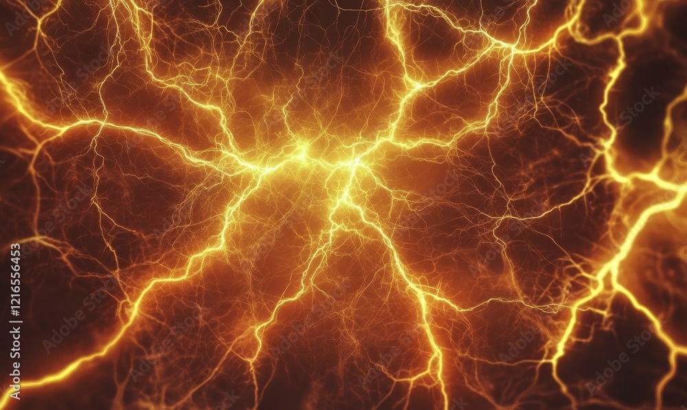 Poster fractured abstract background with symmetrical electrical energy patterns