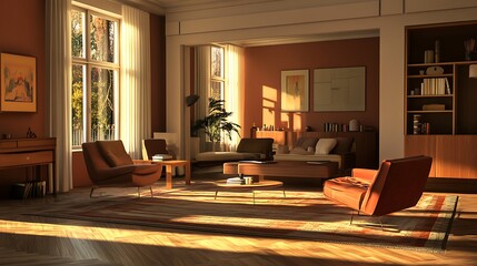 Refined luxury living room featuring sleek furniture and sophisticated decorative highlights wallpaper image