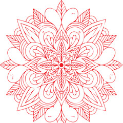 Beautiful flower art and mandala vector design