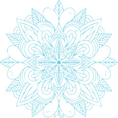 Beautiful flower art and mandala vector design