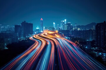 High-speed digital communications infrastructure ensuring seamless connectivity in a futuristic smart city.