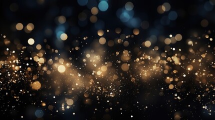 Abstract composition featuring striking glitter and bokeh effects on a dark background evoking a sense of elegance and creativity