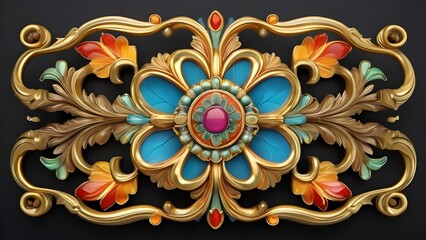 Golden decorative element 

