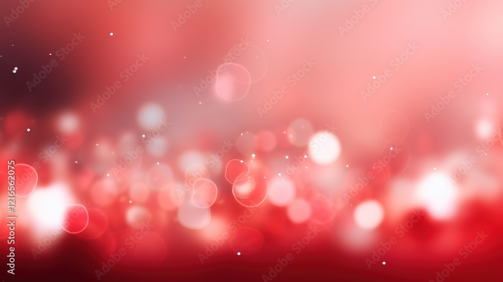 Poster abstract red gradient background with bokeh effect for christmas theme design and creative projects
