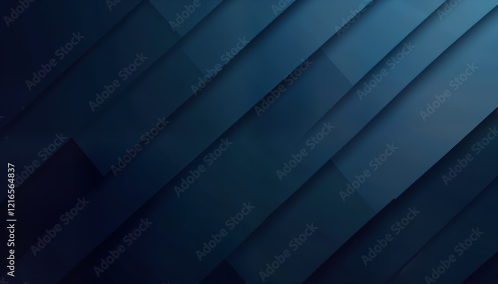 Aufkleber Modern dark blue abstract geometric background. Diagonal lines create layered effect. Suitable for business presentations banners web designs flyers covers posters, slides. Ideal for corporate,