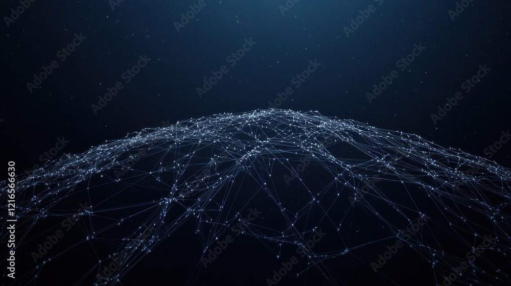 Poster a visual representation intricate network connections in a digital universe