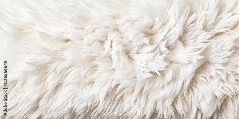 Poster A close up of a white fur with a fuzzy texture