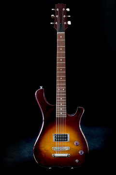 Vintage european electric guitar sunburst