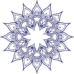 Beautiful flower art and mandala vector design