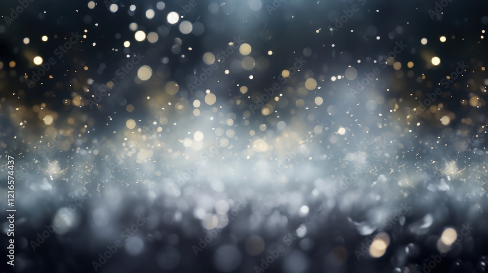 Poster ethereal bokeh and mystical fog creating a dreamlike atmosphere with defocused glittering particles 