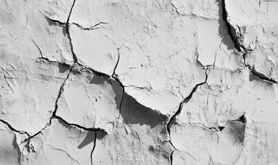 Obraz premium Abstract Urban Stucco Texture, Weathered Gray Wall, Artistic Cracked Paint Surface, Grunge Background, Industrial Decay, Copy-Space for Design, Mood of Urban Decline, Generative AI