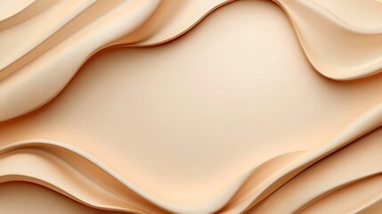 Obraz premium Elegant Beige Fabric Draped Waves Abstract Background