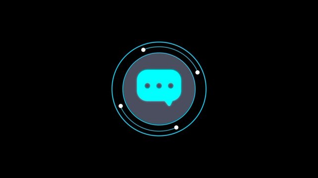 Message icon concept for business e-mail communication and digital marketing. Inbox receiving electronic message alert 3d animation