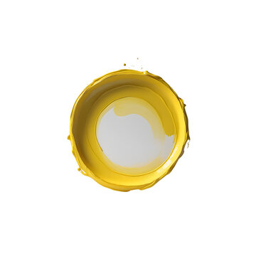 recommend clip art: Yellow Brush Circle Paint with Texture on Transparent Background