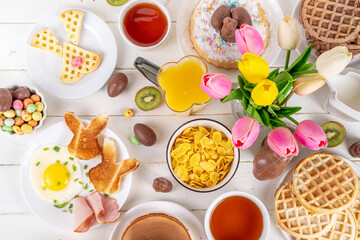 Easter holiday sweet breakfast or brunch