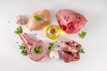Raw meat and alternative sources of animal protein
