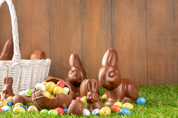 Easter egg hunting background