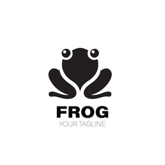 Frog Logo. Frog Logo Design. Frog Logo Brand. Frog Logo Vector Design Isolated on White Background