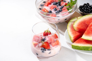 Subak Hwachae cocktail, Korean traditional watermelon punch