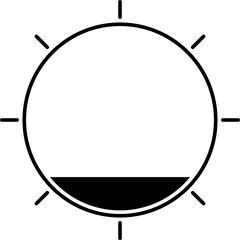 Simple vector icon sun