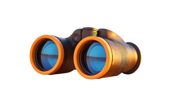 Cartoon binoculars model, 3d rendering.