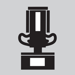 champion trophy icon flat style