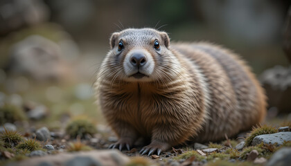 ground hog marmot day portrait.