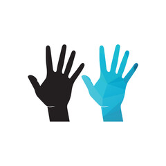 Silhouette Collection of Hands Showing Gestures Vector Illustration
