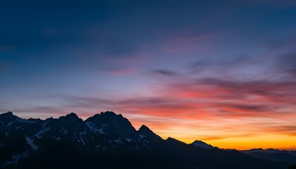 Obraz premium Mountain landscape at sunset