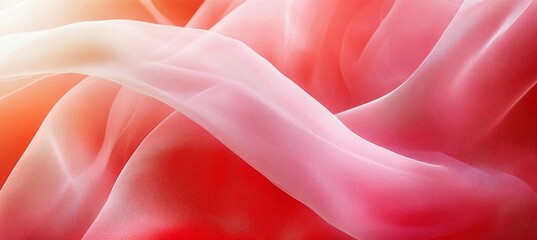 Obraz premium Pink Satin Fabric. Abstract Background with Flowing Curves, Delicate Texture, Smooth Gradients.