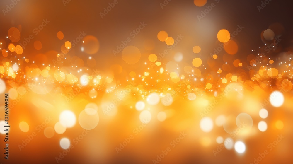 Poster soft bokeh background with warm orange and yellow tones for abstract art and design projects
