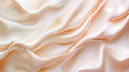 Obraz premium Elegant Draped Peach Silk Fabric Texture