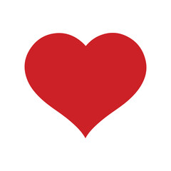 red heart shape sticker isolated on  transparent background