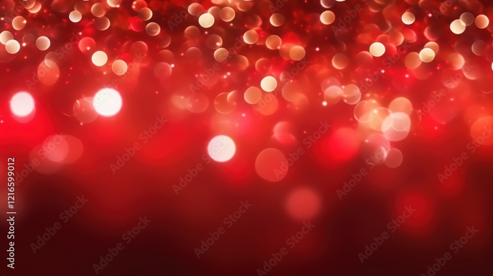 Poster red abstract bokeh background with soft lights creating an elegant and festive ambiance for various 