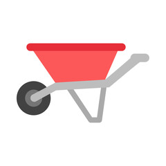 Wheelbarrow flat icon