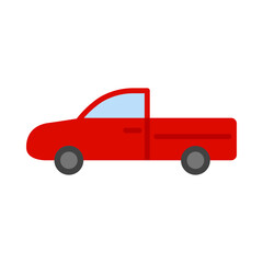 Pickup truck flat icon