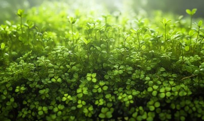 Obraz premium Misty forest forest floor covered in moss, foliage, moss, forest floor