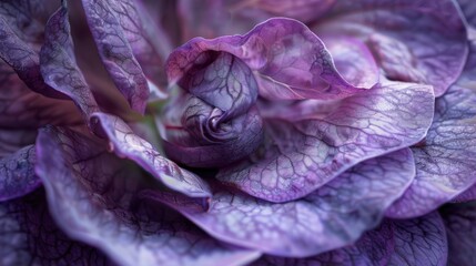 Obraz premium Close-up of a Lavender Flower Highlighting Velvety Petals and Intricate Textures in Soft Purple Hues