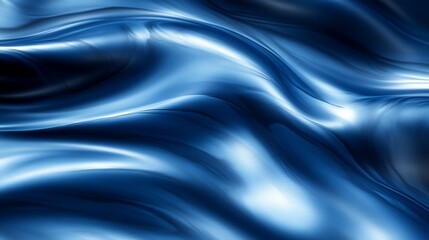 Abstract Blue Swirling Liquid Wave Design