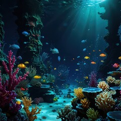 coral reef and fish