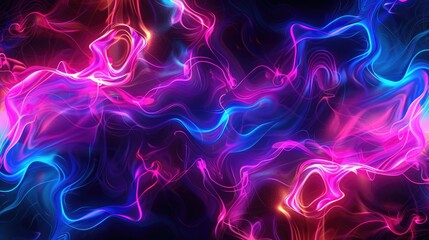 Abstract colorful waves of light creating a vibrant, dynamic visual effect.