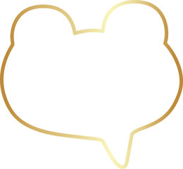Golden speech bubble, chat, dialog, messenger