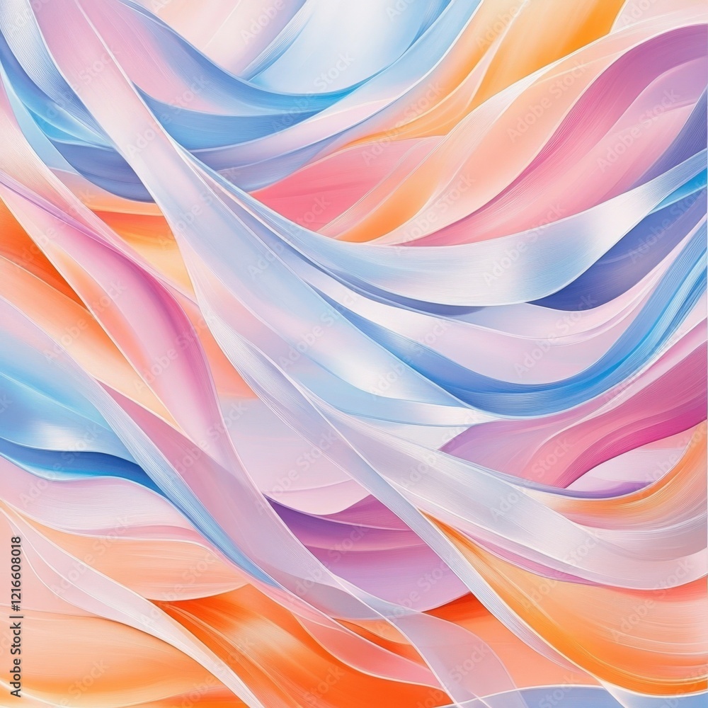 Poster abstract pastel swirl background with flowing lines