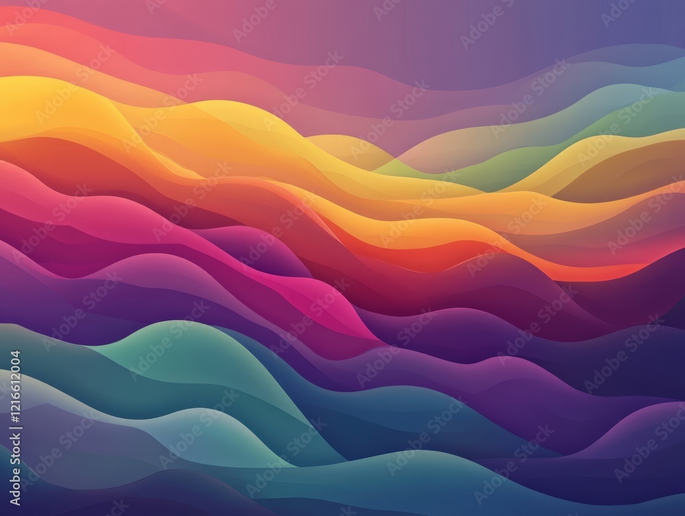 Poster abstract colorful wave background design